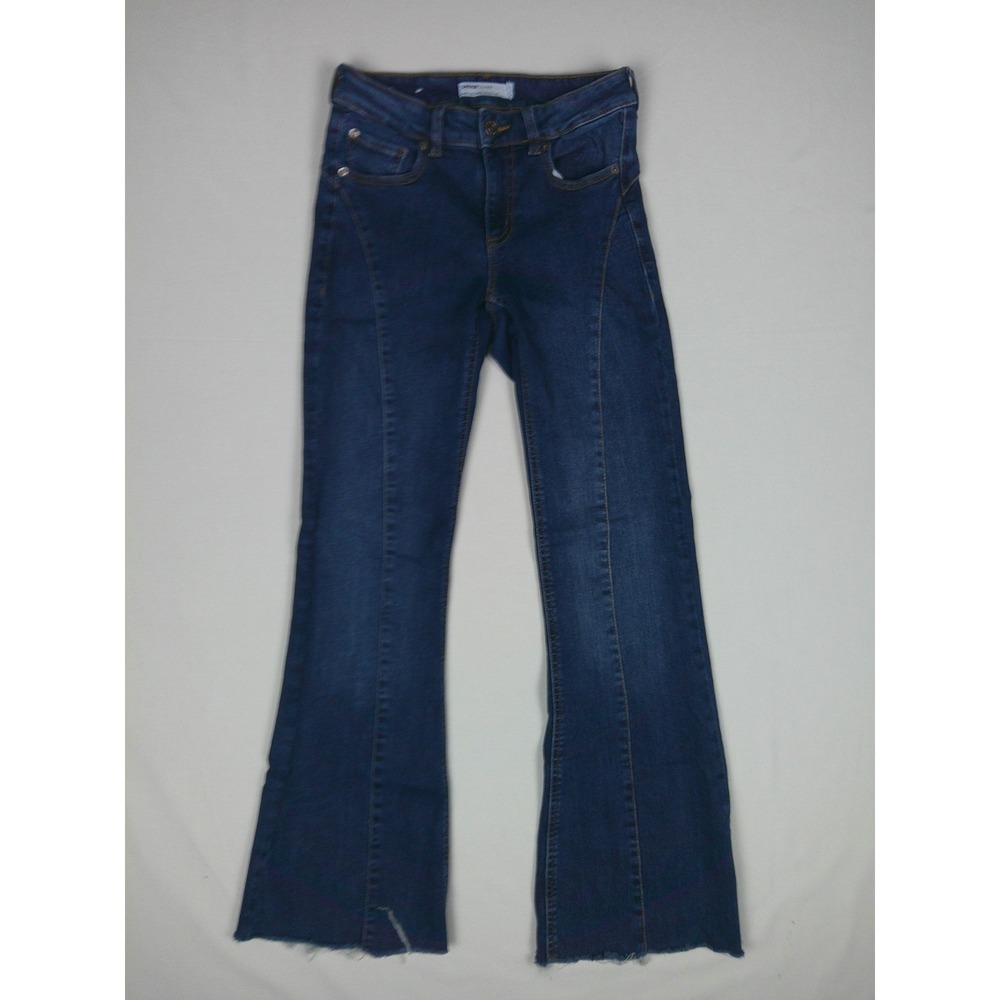 EUC Garage Denim Seamed Front Flare Jeans Stretch Womens Sz 3/26